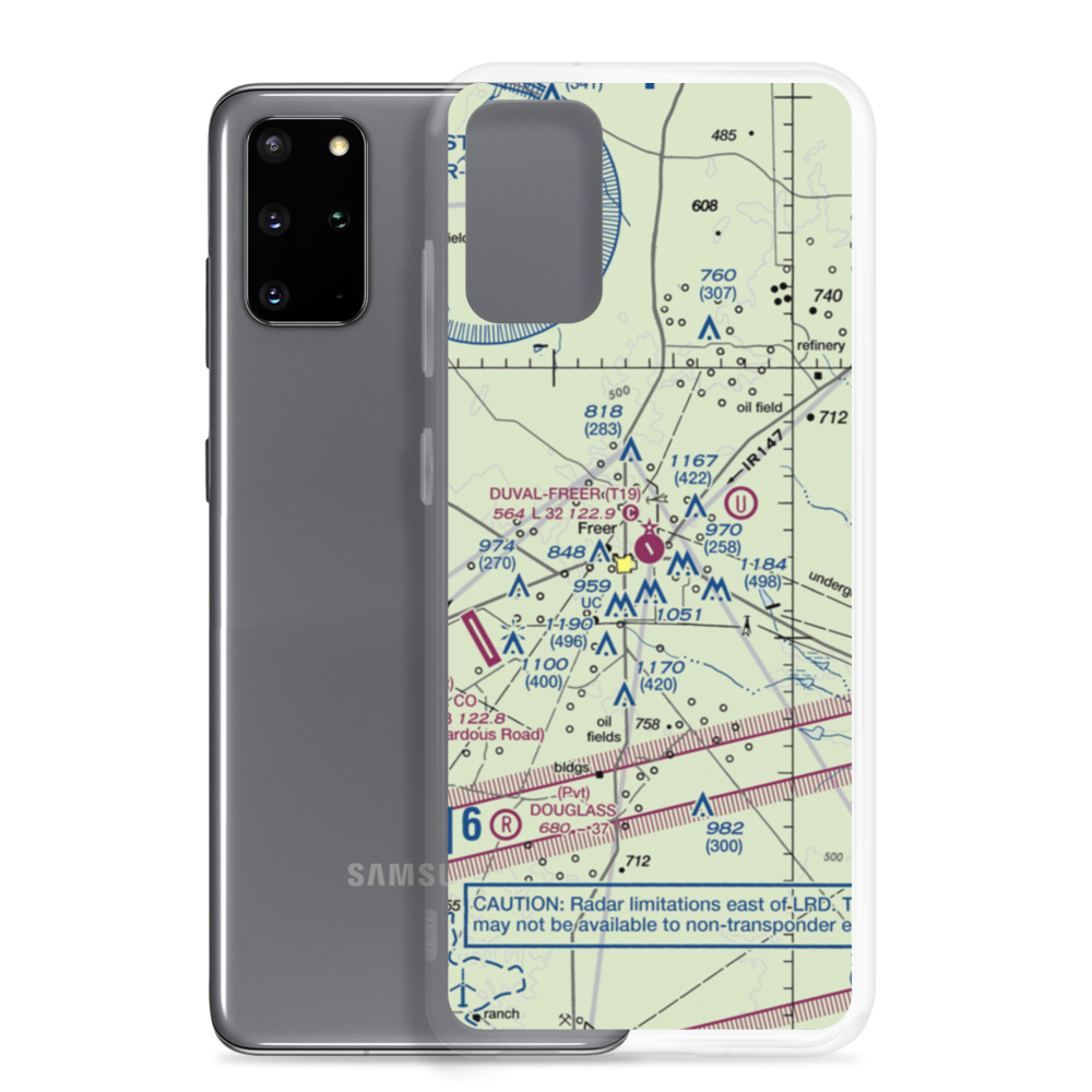Duval Freer Airport (T19) VFR Sectional Samsung Case Samsung Galaxy S20 Plus model shown