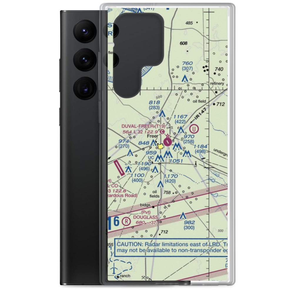 Duval Freer Airport (T19) VFR Sectional Samsung Case Samsung Galaxy S22 Ultra model shown