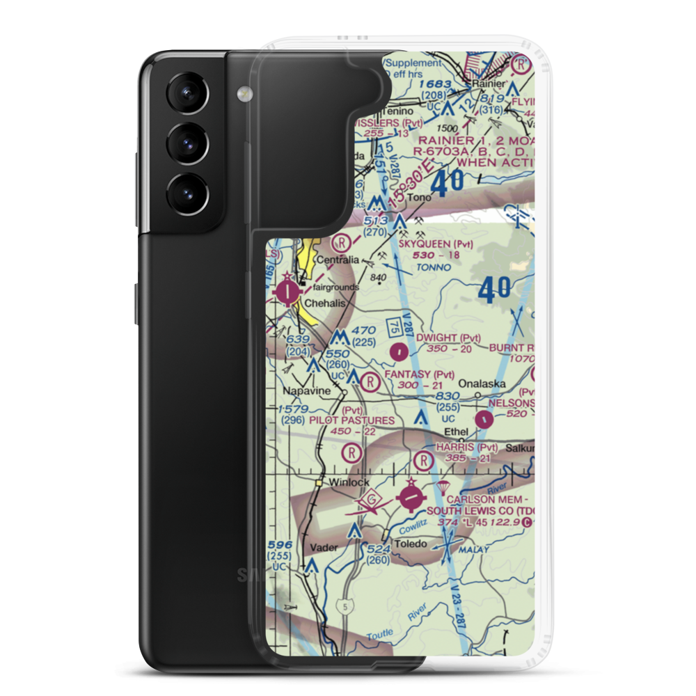 Dwight Field (0WA1) VFR Sectional Samsung Case Samsung Galaxy S21 Plus model shown