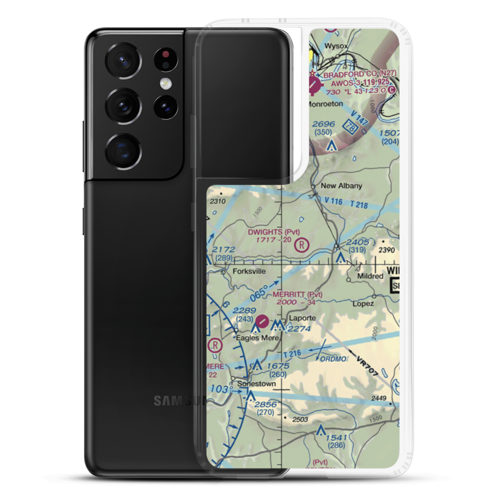 Dwight's Delight Airport (PA71) VFR Sectional Samsung Case Samsung Galaxy S21 Ultra model shown