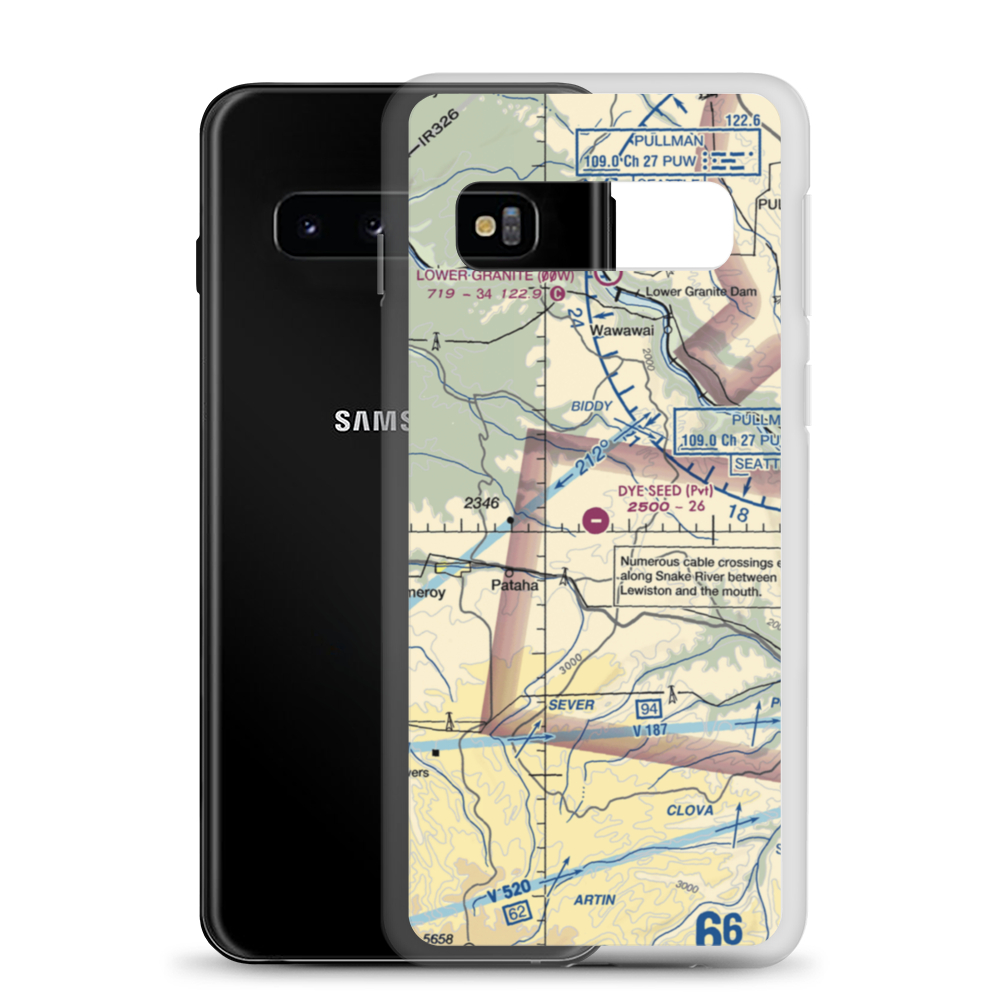 Dye Seed Ranch Inc. Airport (58WA) VFR Sectional Samsung Case Samsung Galaxy S10 model shown