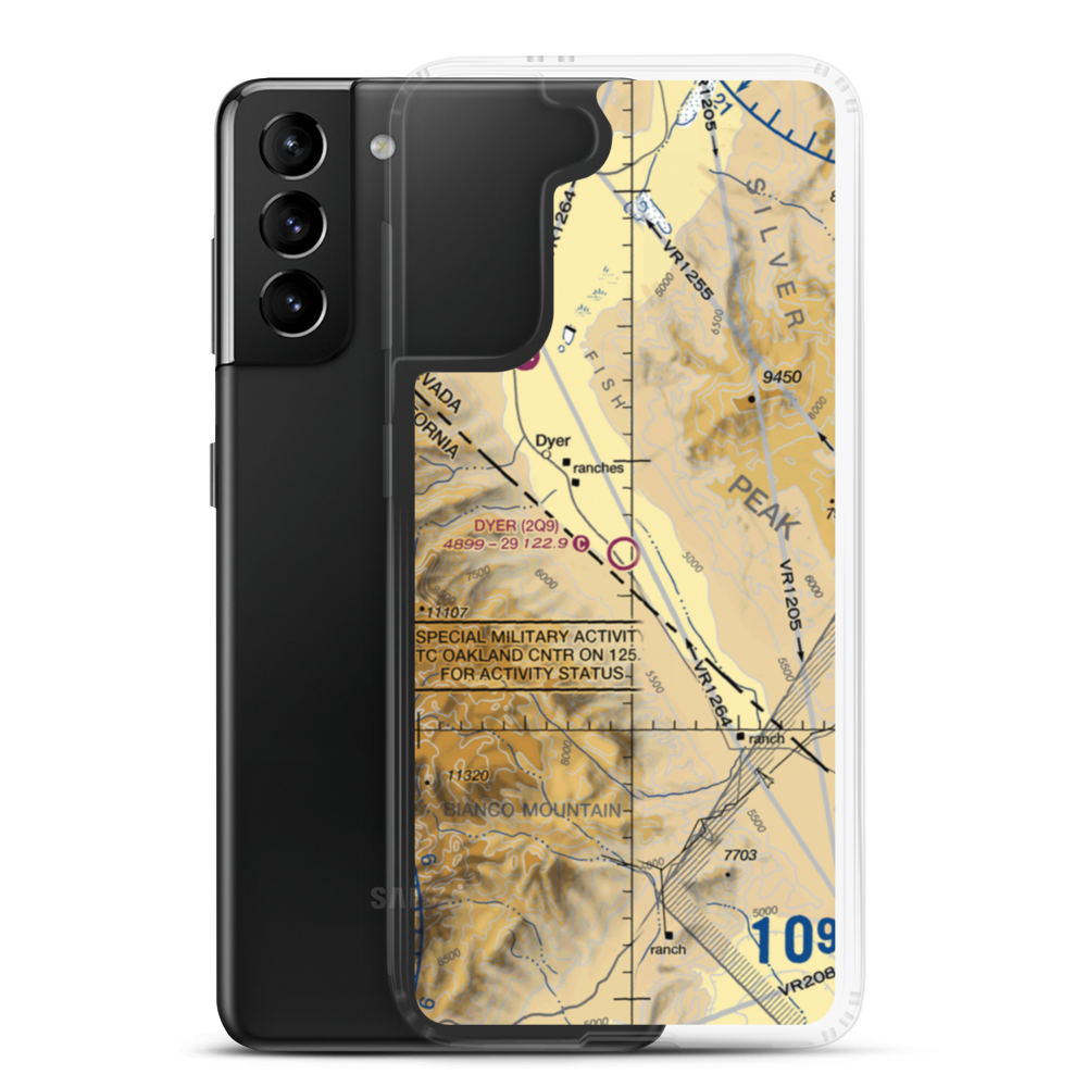 Dyer Airport (2Q9) VFR Sectional Samsung Case Samsung Galaxy S21 Plus model shown