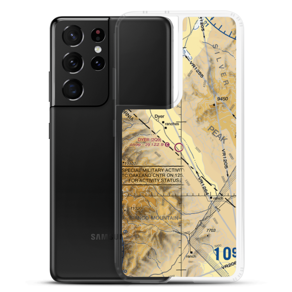 Dyer Airport (2Q9) VFR Sectional Samsung Case Samsung Galaxy S21 Ultra model shown