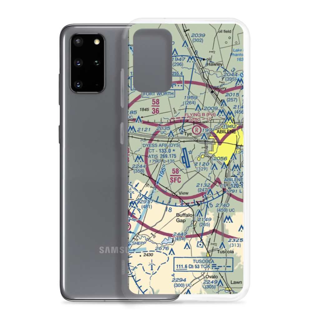 Dyess Air Force Base (DYS) VFR Sectional Samsung Case Samsung Galaxy S20 Plus model shown