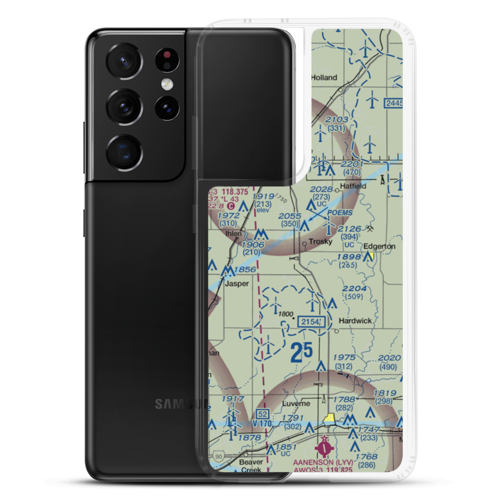 Dykstra Acreage Airport (MY12) VFR Sectional Samsung Case Samsung Galaxy S21 Ultra model shown
