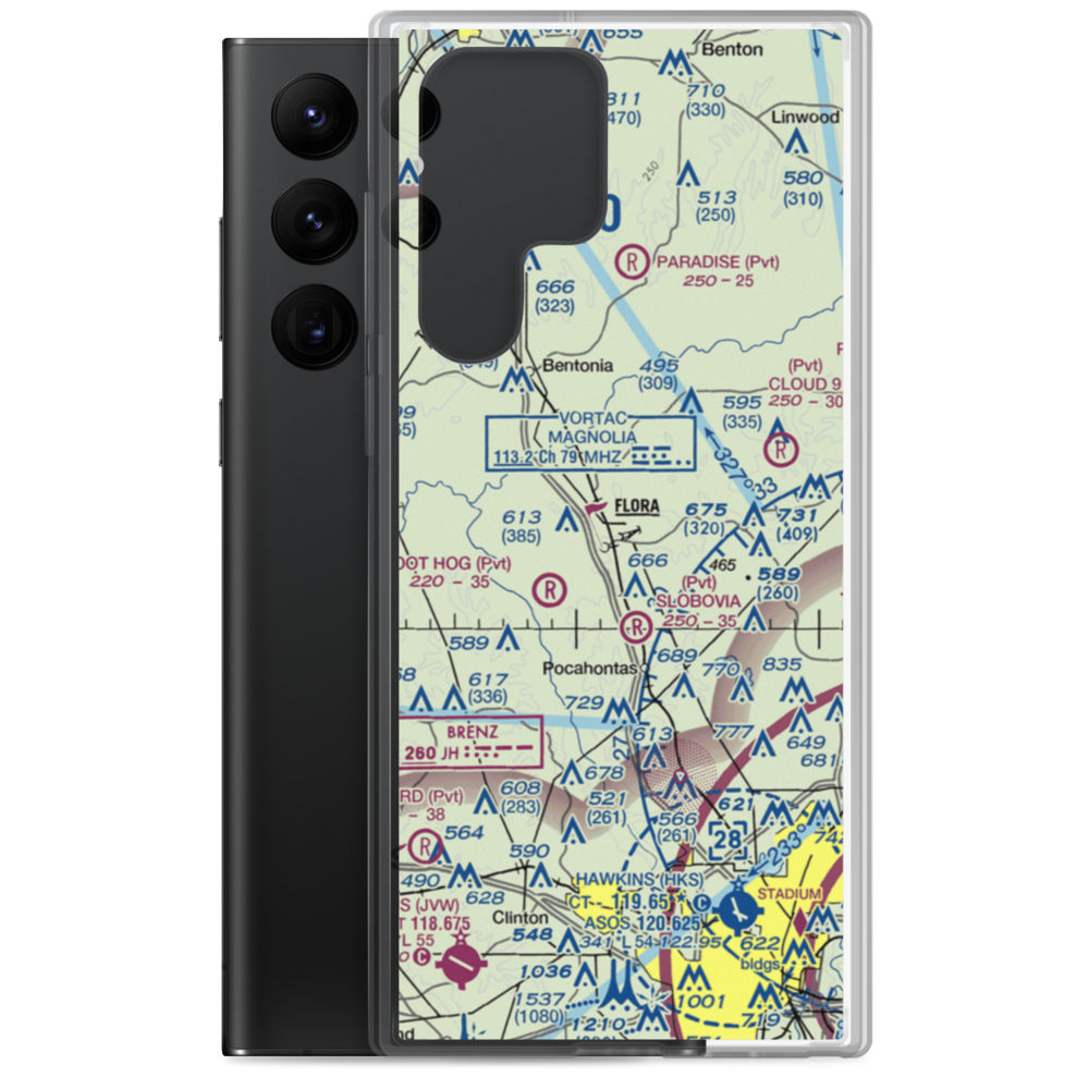 E E Lane Airport (3MS6) VFR Sectional Samsung Case Samsung Galaxy S22 Ultra model shown