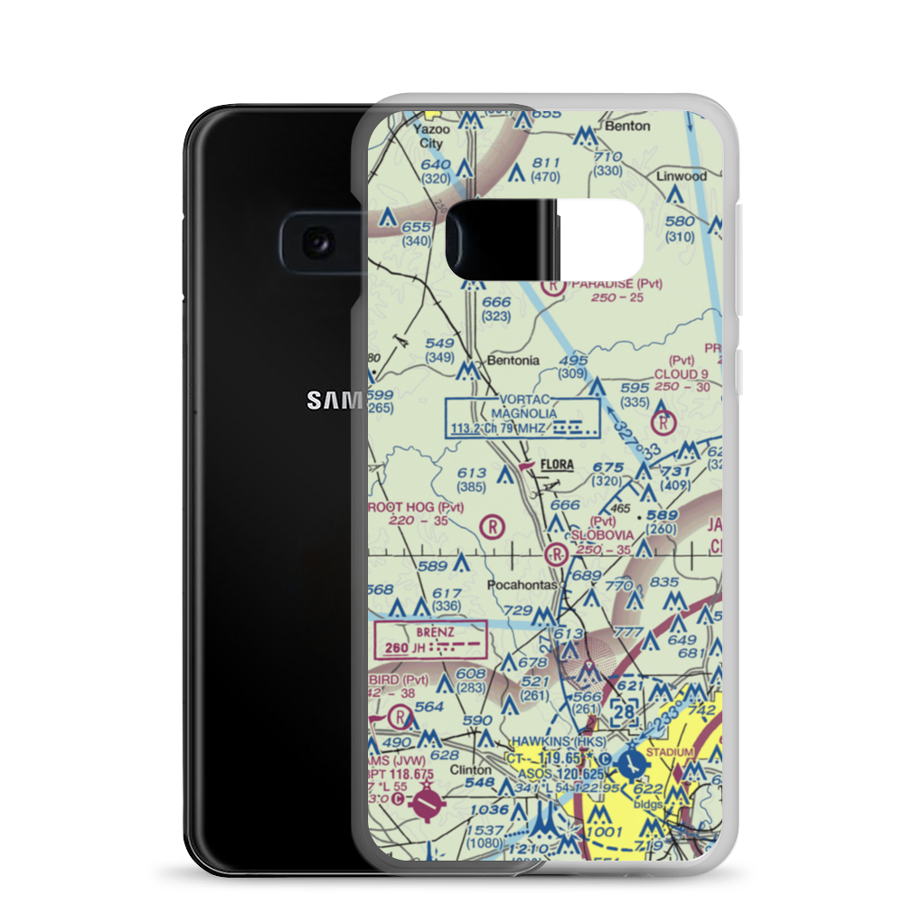 E E Lane Airport (3MS6) VFR Sectional Samsung Case Samsung Galaxy S10e model shown