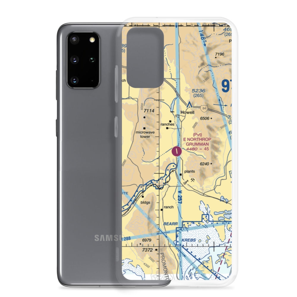 E Northrop Grumman Airport (07UT) VFR Sectional Samsung Case Samsung Galaxy S20 Plus model shown