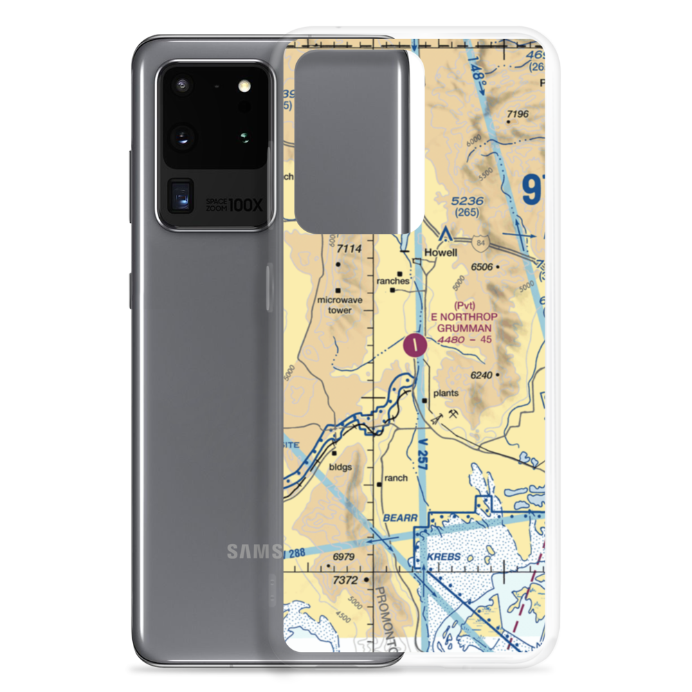 E Northrop Grumman Airport (07UT) VFR Sectional Samsung Case Samsung Galaxy S20 Ultra model shown
