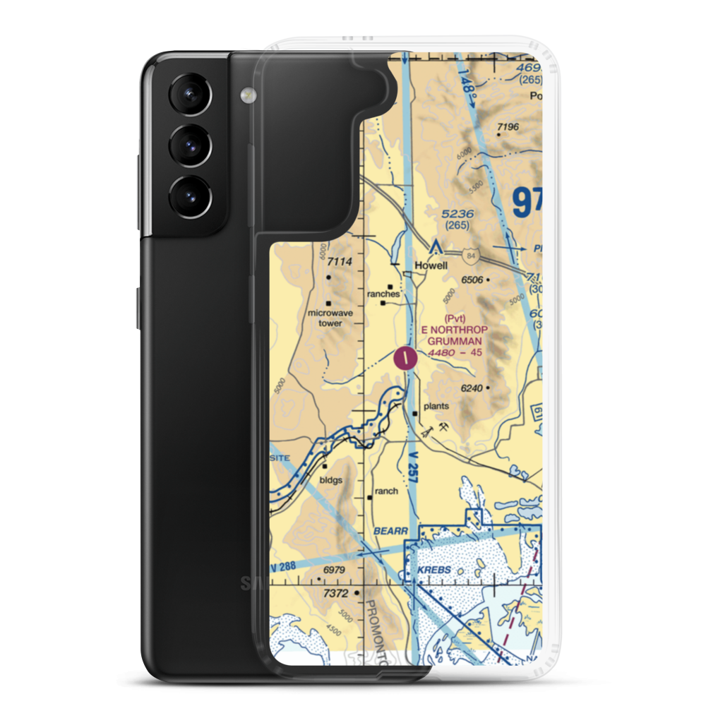 E Northrop Grumman Airport (07UT) VFR Sectional Samsung Case Samsung Galaxy S21 Plus model shown