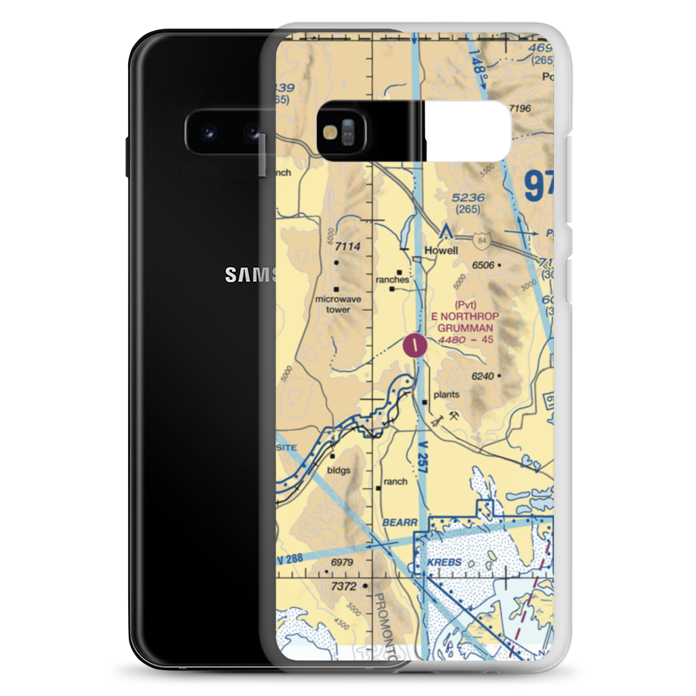 E Northrop Grumman Airport (07UT) VFR Sectional Samsung Case Samsung Galaxy S10+ model shown