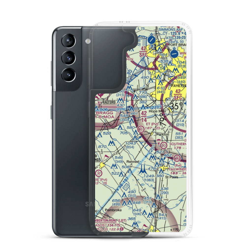 E T Field (NC71) VFR Sectional Samsung Case Samsung Galaxy S21 model shown
