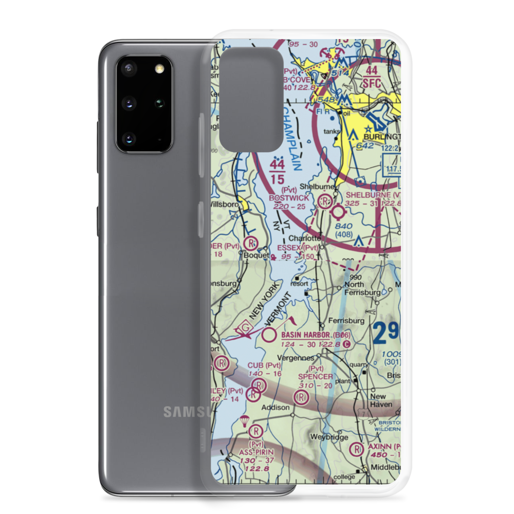 E.A.Deeds Farm Airport (VT12) VFR Sectional Samsung Case Samsung Galaxy S20 Plus model shown