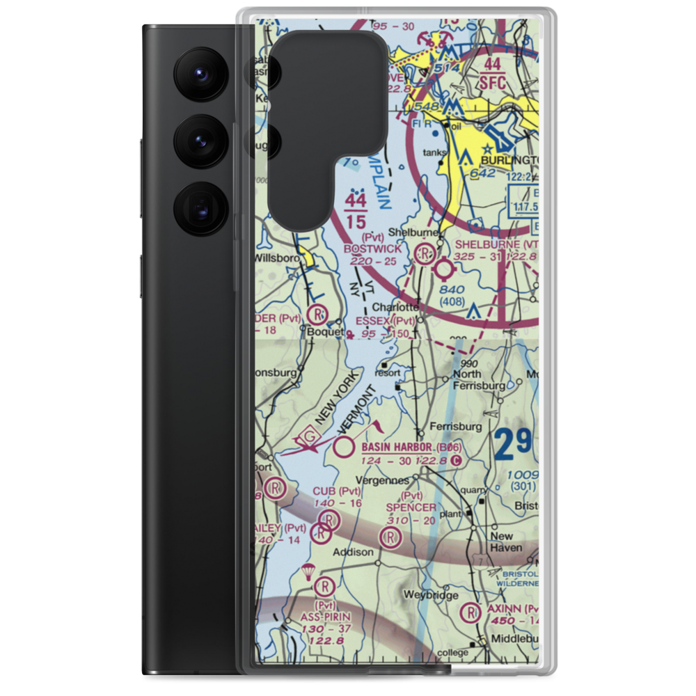 E.A.Deeds Farm Airport (VT12) VFR Sectional Samsung Case Samsung Galaxy S22 Ultra model shown