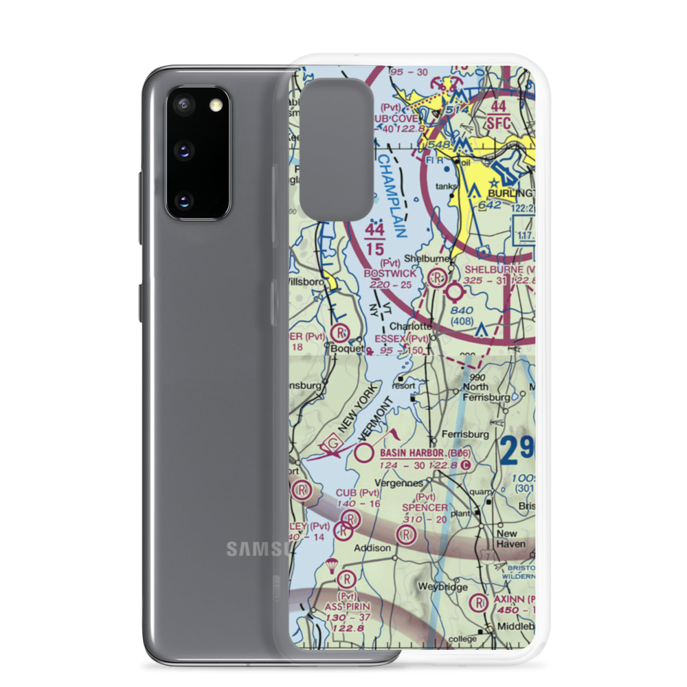 E.A.Deeds Farm Airport (VT12) VFR Sectional Samsung Case Samsung Galaxy S20 model shown