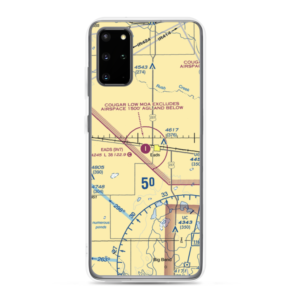 Eads Municipal Airport (9V7) VFR Sectional Samsung Case Samsung Galaxy S20 Plus model shown