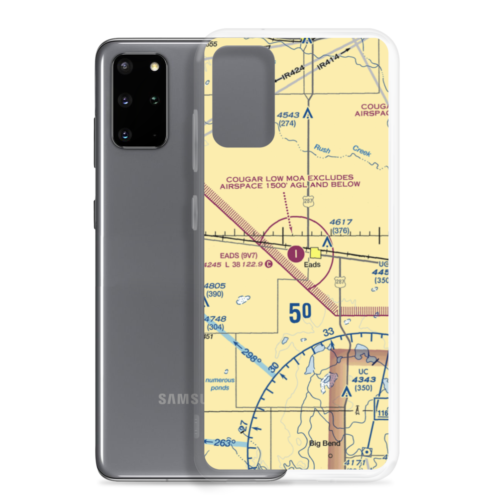 Eads Municipal Airport (9V7) VFR Sectional Samsung Case Samsung Galaxy S20 Plus model shown