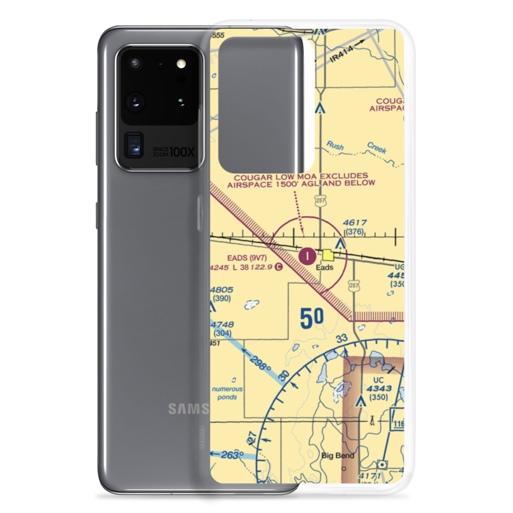 Eads Municipal Airport (9V7) VFR Sectional Samsung Case Samsung Galaxy S20 Ultra model shown
