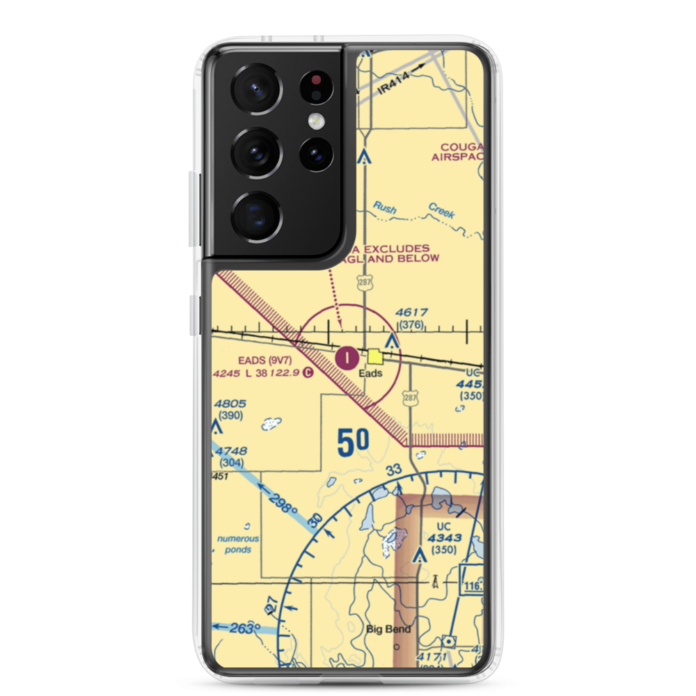Eads Municipal Airport (9V7) VFR Sectional Samsung Case Samsung Galaxy S21 Ultra model shown