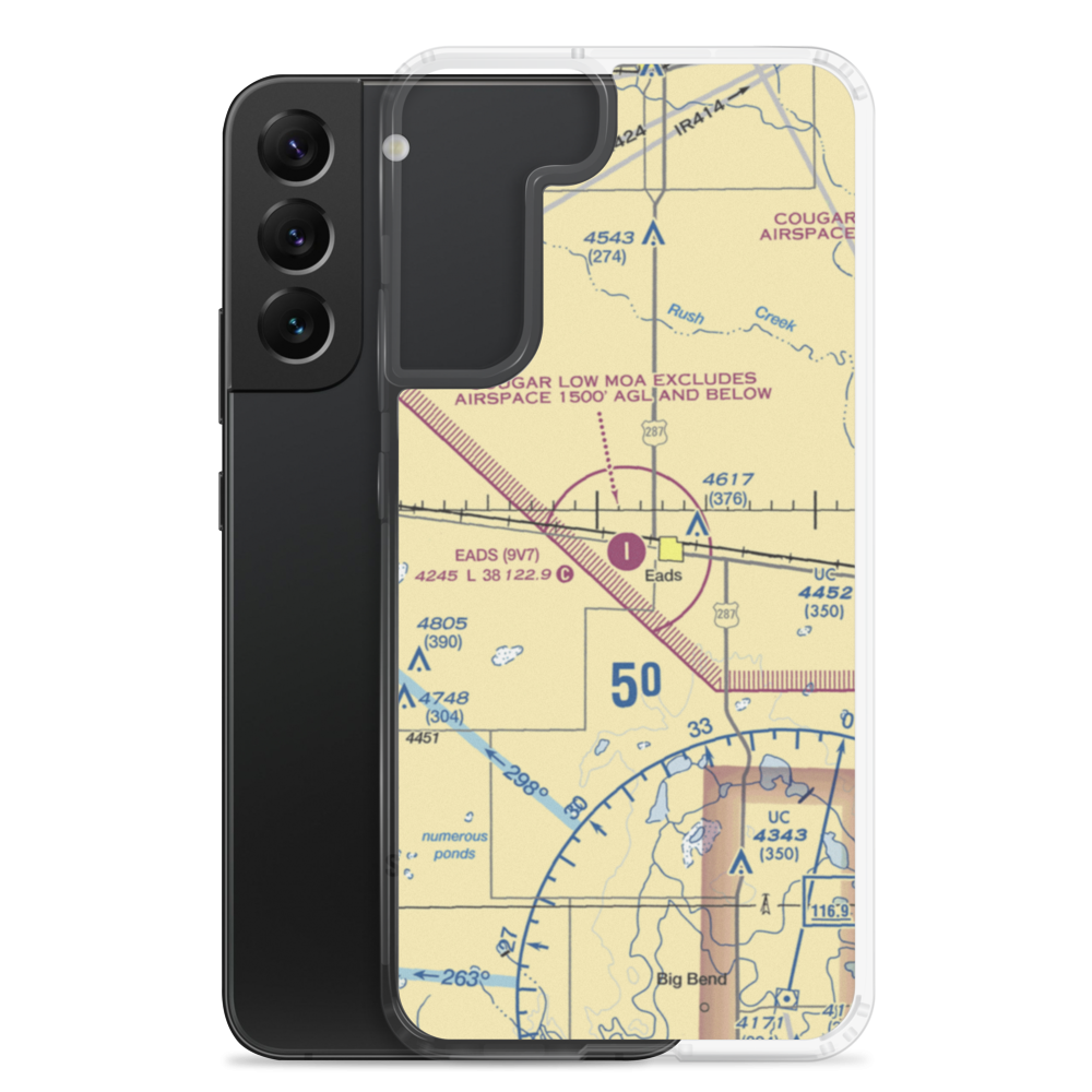 Eads Municipal Airport (9V7) VFR Sectional Samsung Case Samsung Galaxy S22 Plus model shown