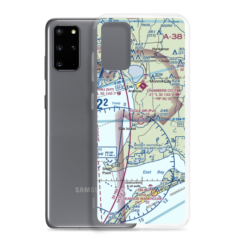 Eagle Air Airport (1TS0) VFR Sectional Samsung Case Samsung Galaxy S20 Plus model shown