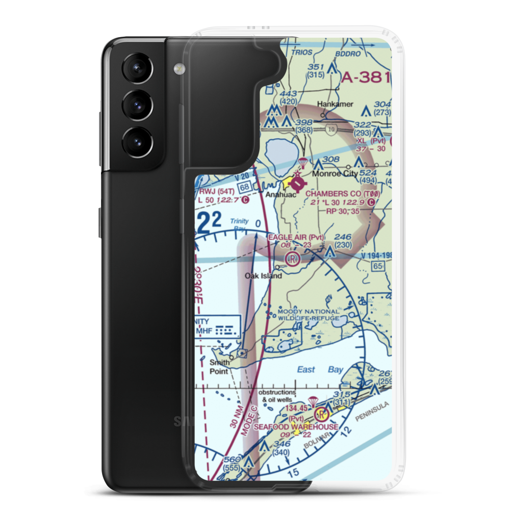 Eagle Air Airport (1TS0) VFR Sectional Samsung Case Samsung Galaxy S21 Plus model shown