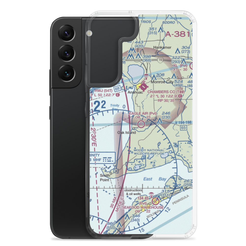 Eagle Air Airport (1TS0) VFR Sectional Samsung Case Samsung Galaxy S22 Plus model shown