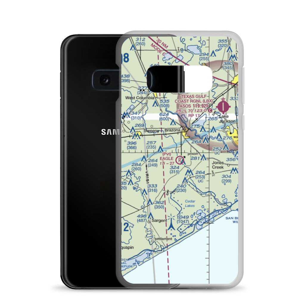 Eagle Air Park (BZT) VFR Sectional Samsung Case Samsung Galaxy S10e model shown