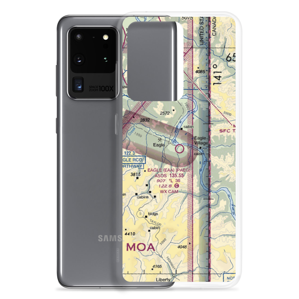 Eagle Airport (EAA) VFR Sectional Samsung Case Samsung Galaxy S20 Ultra model shown