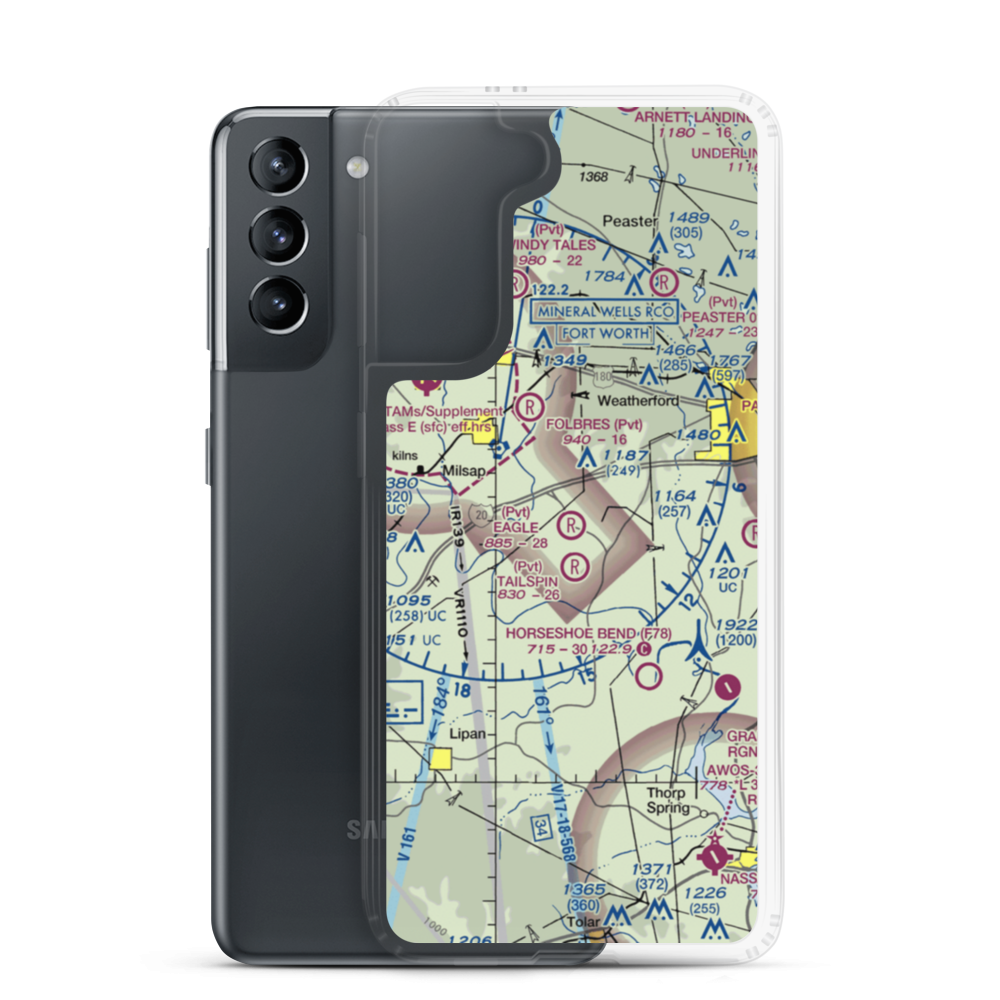 Eagle Airport (TA51) VFR Sectional Samsung Case Samsung Galaxy S21 model shown