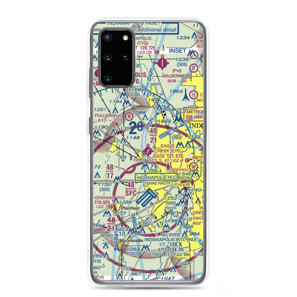 Eagle Creek Airpark (EYE) VFR Sectional Samsung Case Samsung Galaxy S20 Plus model shown