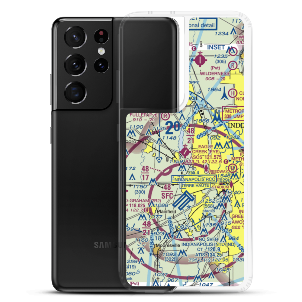 Eagle Creek Airpark (EYE) VFR Sectional Samsung Case Samsung Galaxy S21 Ultra model shown