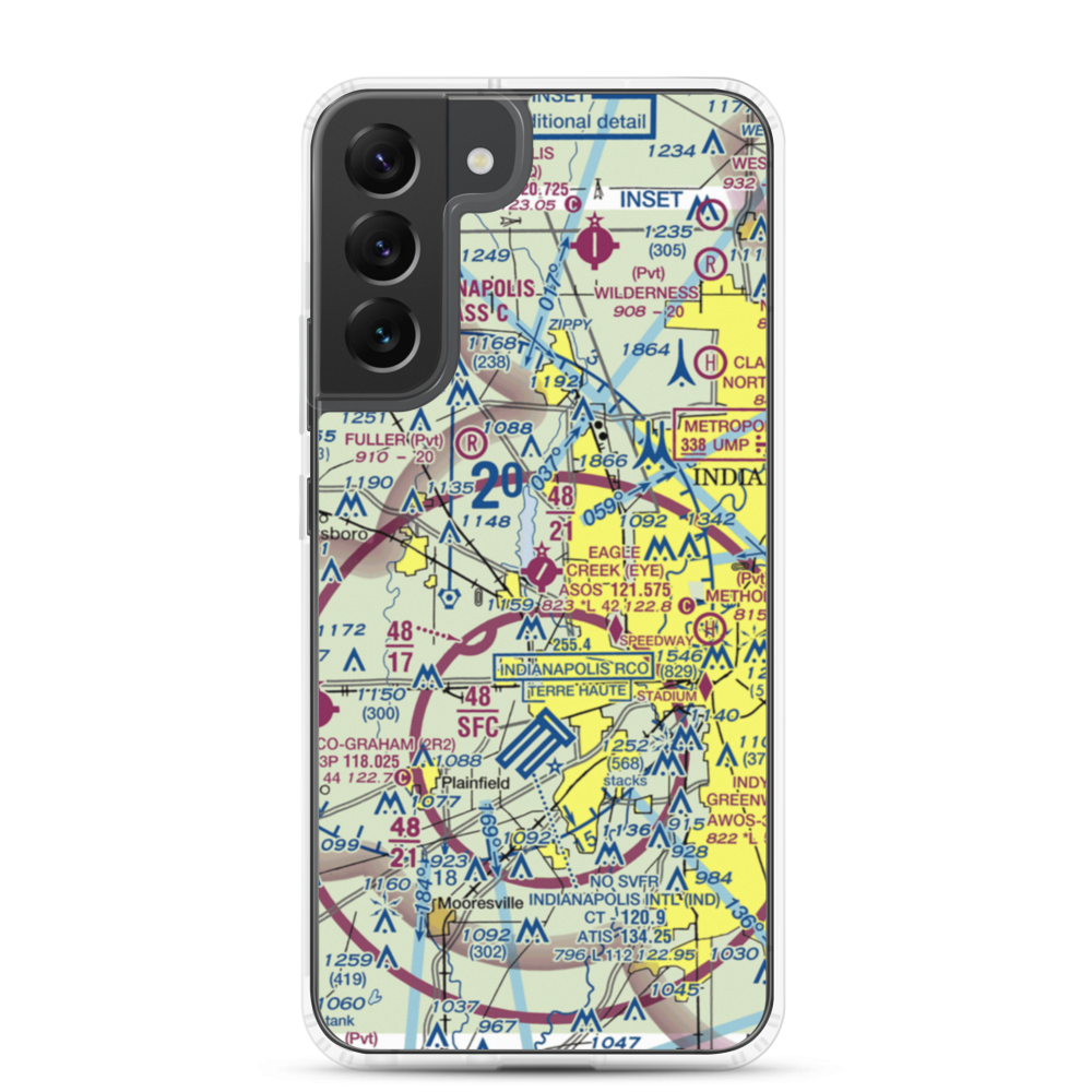 Eagle Creek Airpark (EYE) VFR Sectional Samsung Case Samsung Galaxy S22 Plus model shown