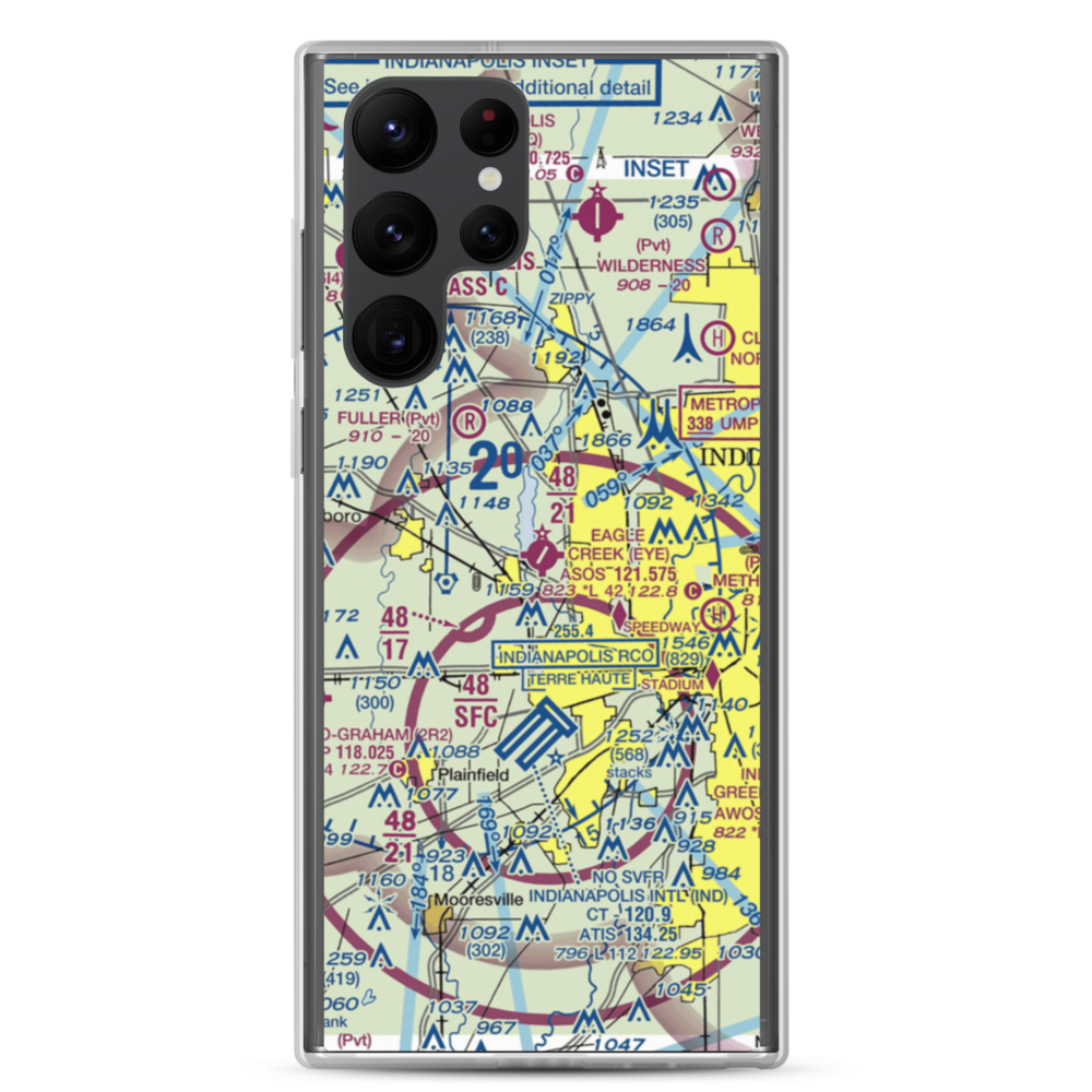 Eagle Creek Airpark (EYE) VFR Sectional Samsung Case Samsung Galaxy S22 Ultra model shown