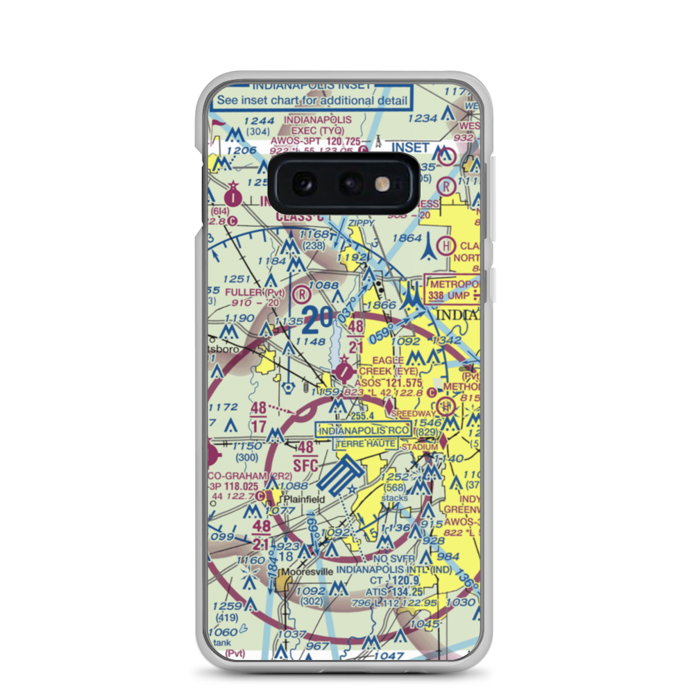Eagle Creek Airpark (EYE) VFR Sectional Samsung Case Samsung Galaxy S10e model shown