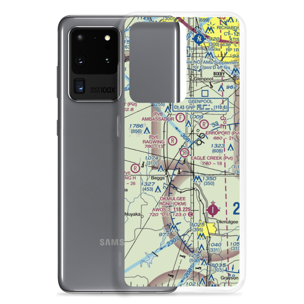 Eagle Creek Airport (51OK) VFR Sectional Samsung Case Samsung Galaxy S20 Ultra model shown