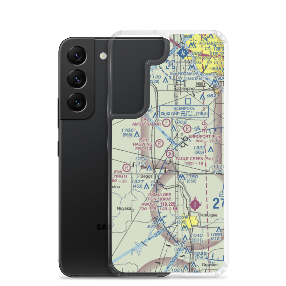Eagle Creek Airport (51OK) VFR Sectional Samsung Case Samsung Galaxy S22 model shown