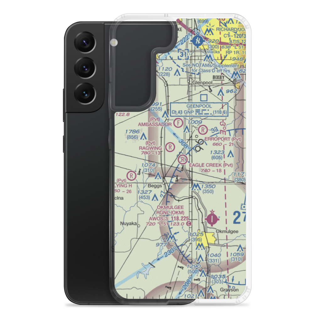 Eagle Creek Airport (51OK) VFR Sectional Samsung Case Samsung Galaxy S22 Plus model shown
