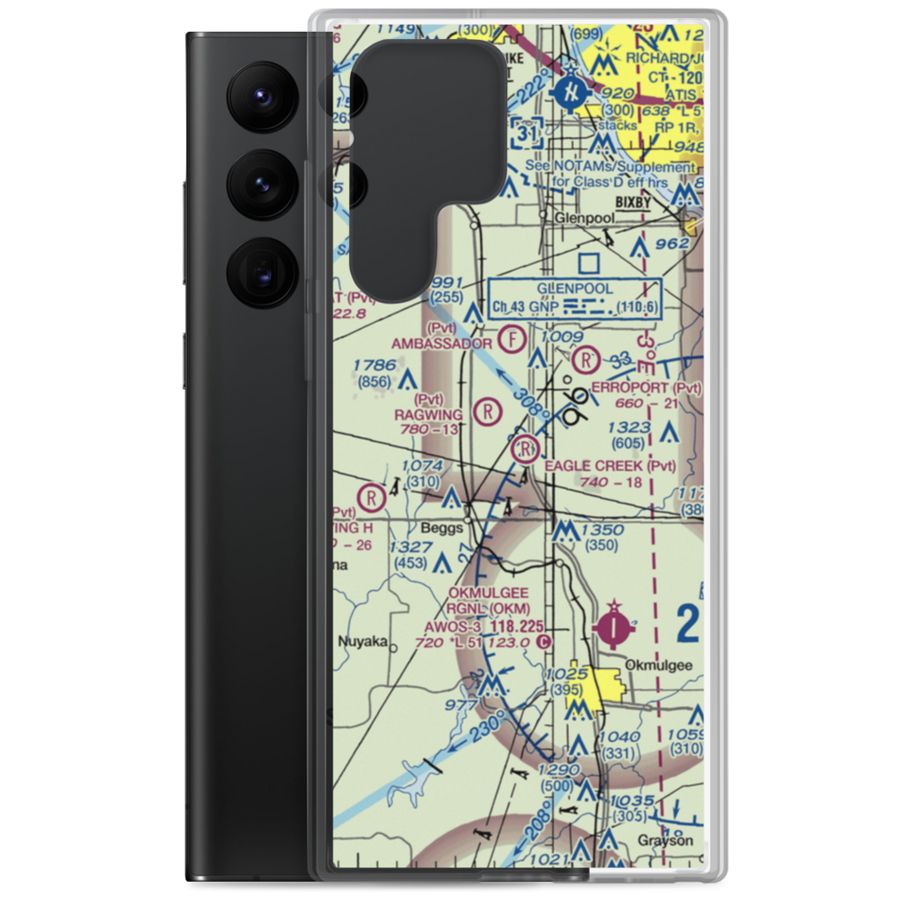 Eagle Creek Airport (51OK) VFR Sectional Samsung Case Samsung Galaxy S22 Ultra model shown