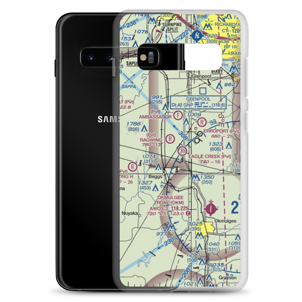 Eagle Creek Airport (51OK) VFR Sectional Samsung Case Samsung Galaxy S10+ model shown