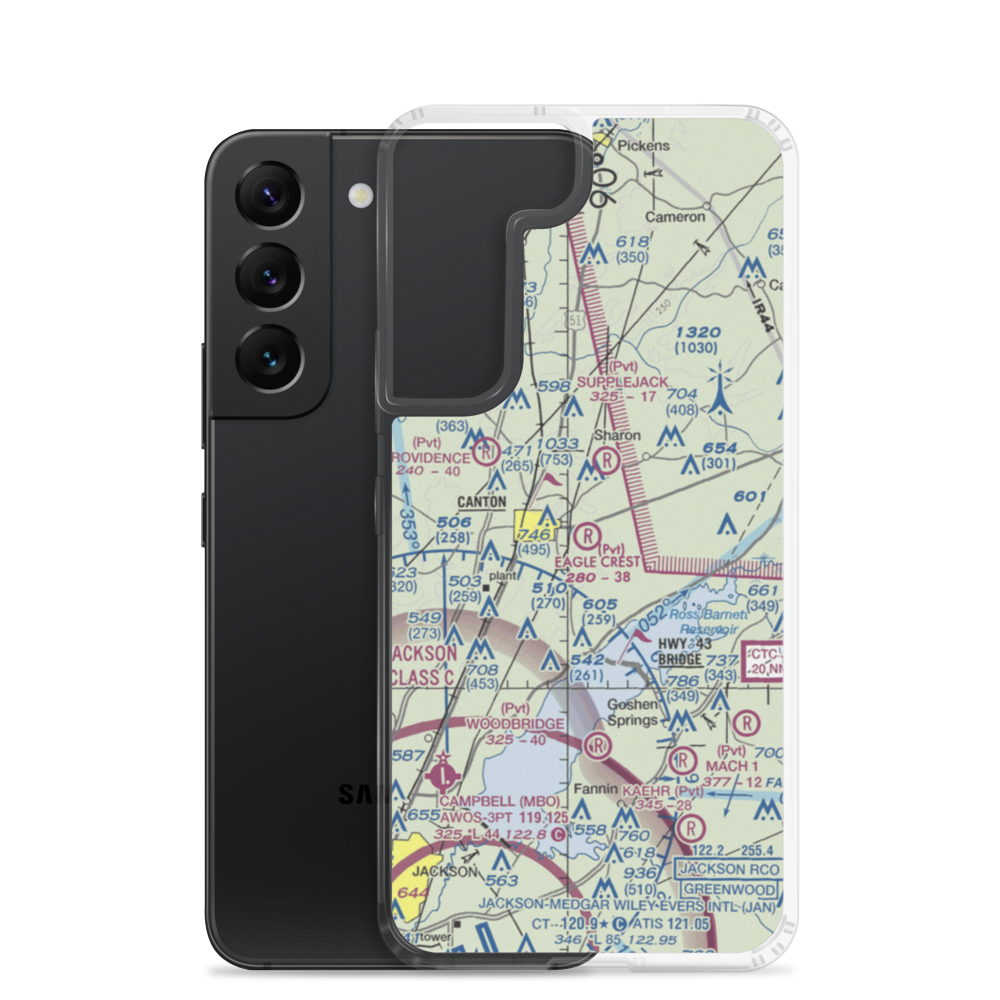 Eagle Crest Estates Airport (7MS1) VFR Sectional Samsung Case Samsung Galaxy S22 model shown