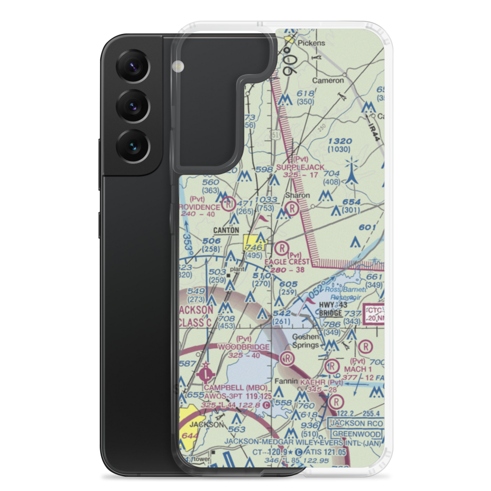 Eagle Crest Estates Airport (7MS1) VFR Sectional Samsung Case Samsung Galaxy S22 Plus model shown
