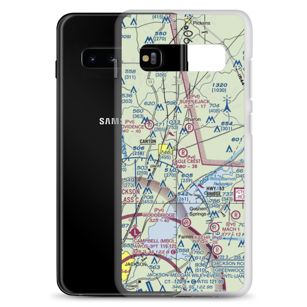 Eagle Crest Estates Airport (7MS1) VFR Sectional Samsung Case Samsung Galaxy S10+ model shown