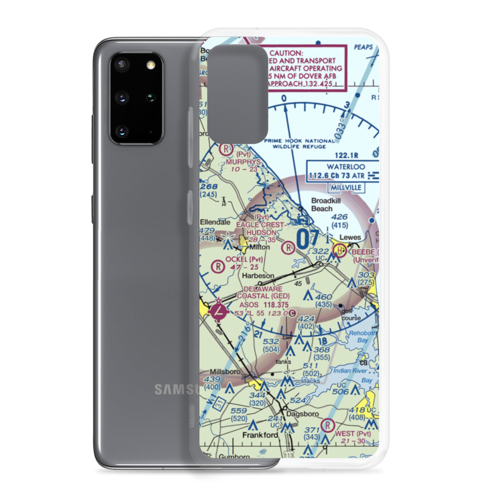 Eagle Crest-Hudson Airport (DE25) VFR Sectional Samsung Case Samsung Galaxy S20 Plus model shown