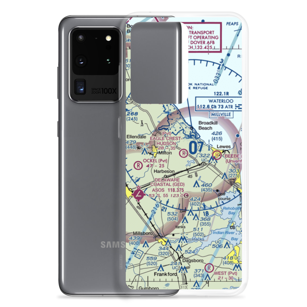 Eagle Crest-Hudson Airport (DE25) VFR Sectional Samsung Case Samsung Galaxy S20 Ultra model shown