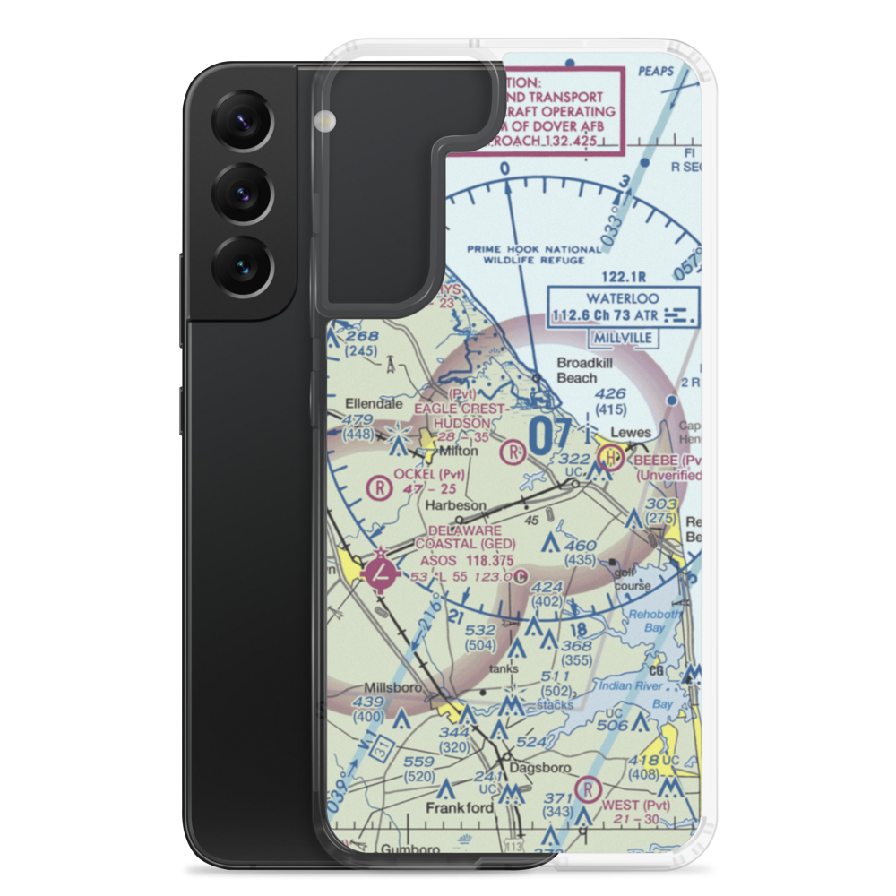 Eagle Crest-Hudson Airport (DE25) VFR Sectional Samsung Case Samsung Galaxy S22 Plus model shown