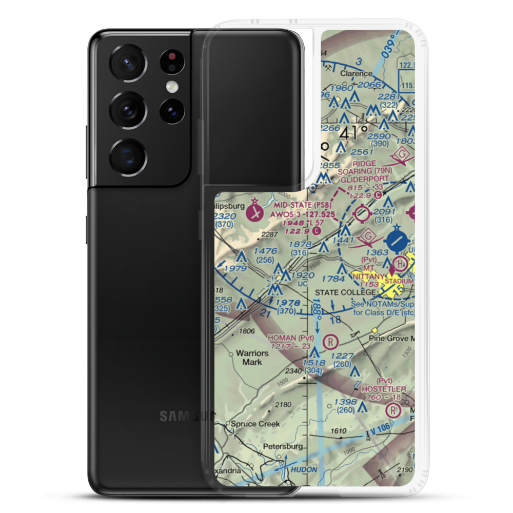 Eagle Field (09PA) VFR Sectional Samsung Case Samsung Galaxy S21 Ultra model shown