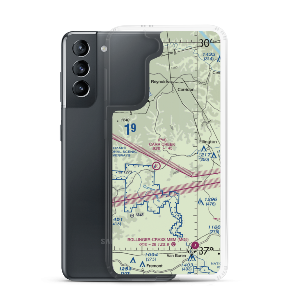 Eagle Field (0MU0) VFR Sectional Samsung Case Samsung Galaxy S21 model shown