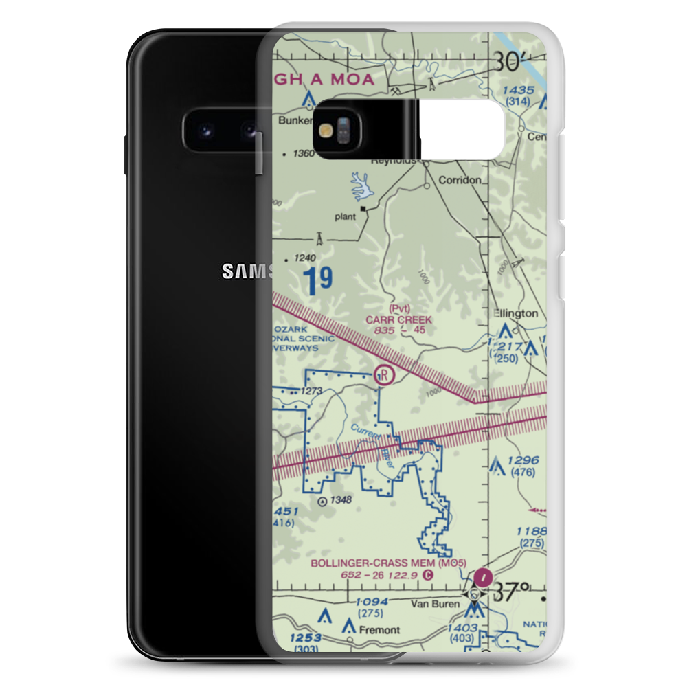 Eagle Field (0MU0) VFR Sectional Samsung Case Samsung Galaxy S10+ model shown