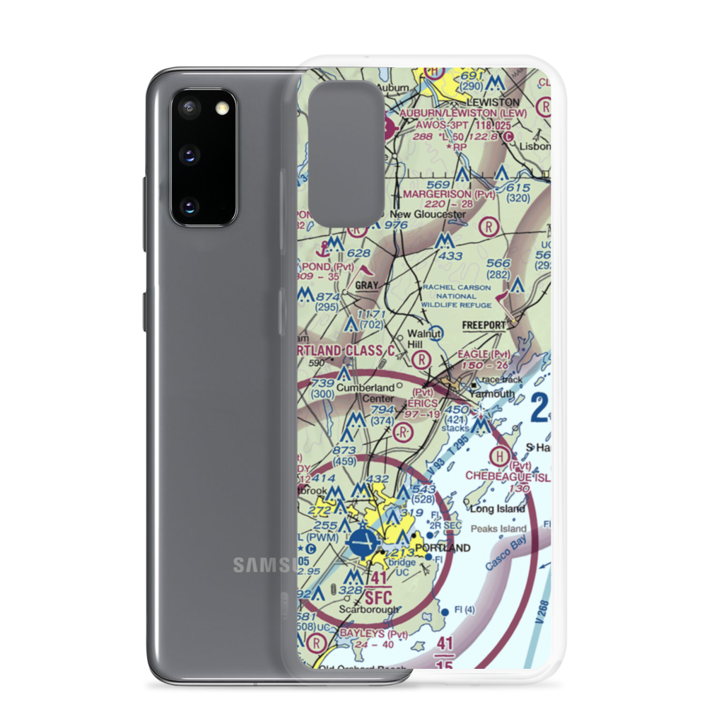 Eagle Field (15ME) VFR Sectional Samsung Case Samsung Galaxy S20 model shown